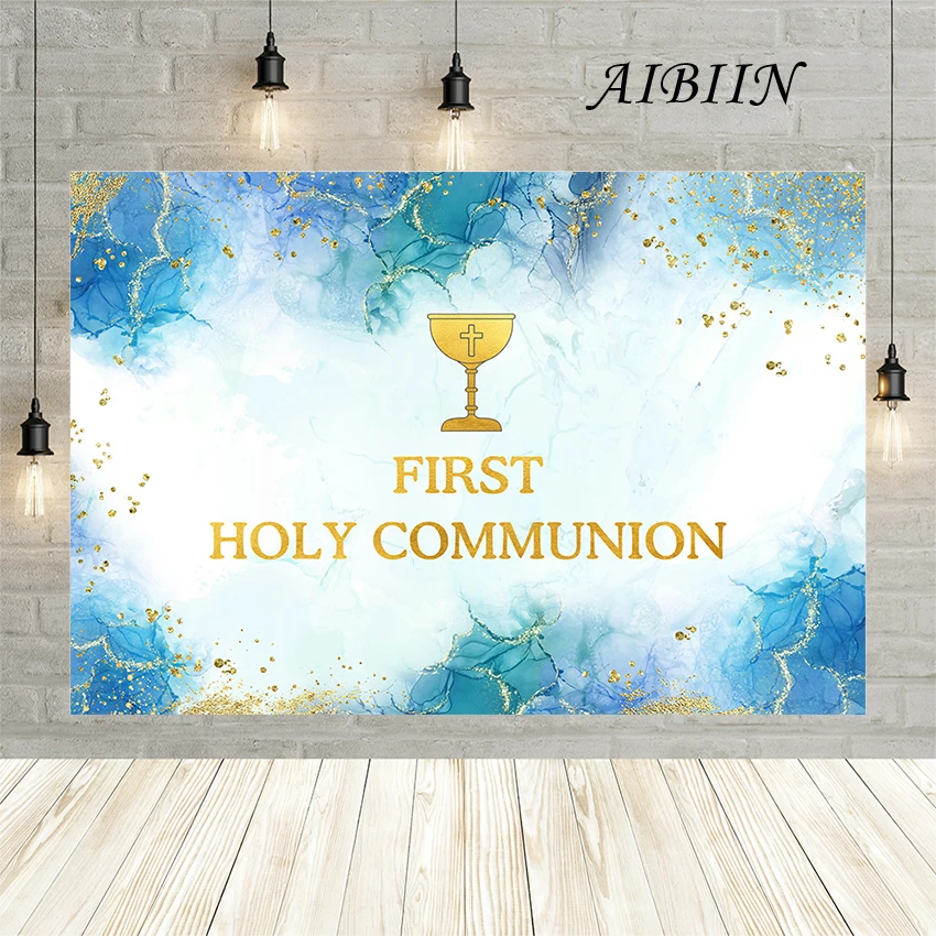 Фон AIBIIN для фотосъемки детей с изображением первого причастия крещения