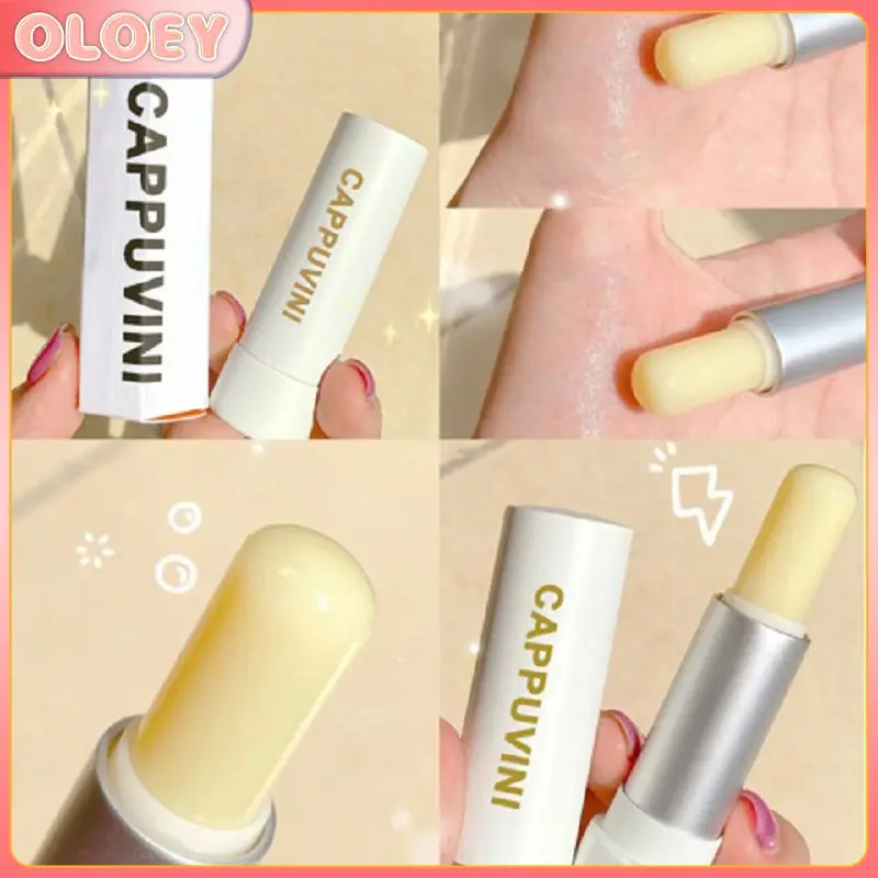 

Small Tube Peach Flavor Lip Balm Natural Moisturizing Colorless Fade Lip Lines Lip Care Base Nourishing Lipstick Lip Mask TSLM2