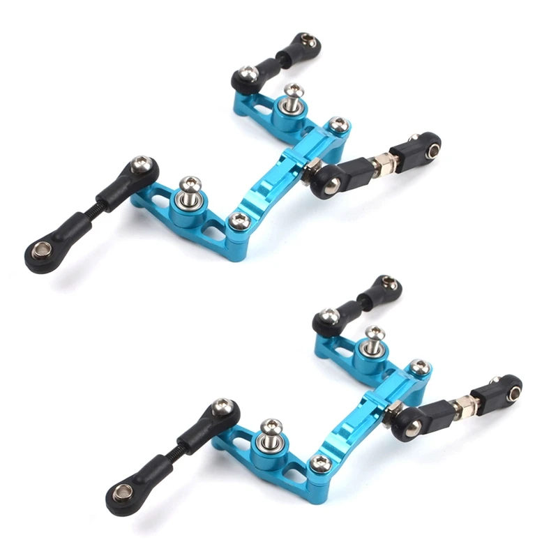 

2X Aluminum Alloy Ball Bearing Crank Steering Set For Tamiya TT02 TT-02 TT-02D 1/10 RC Car Upgrade Parts Accessories