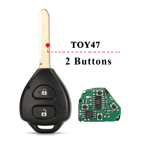 Jingyuqin дистанционный ключ 2/3 кнопок 433 МГц 4D67 / G чип для Toyota Corolla Avensis Yaris Verso Auris Fob 26041-11H29 89071-0F060