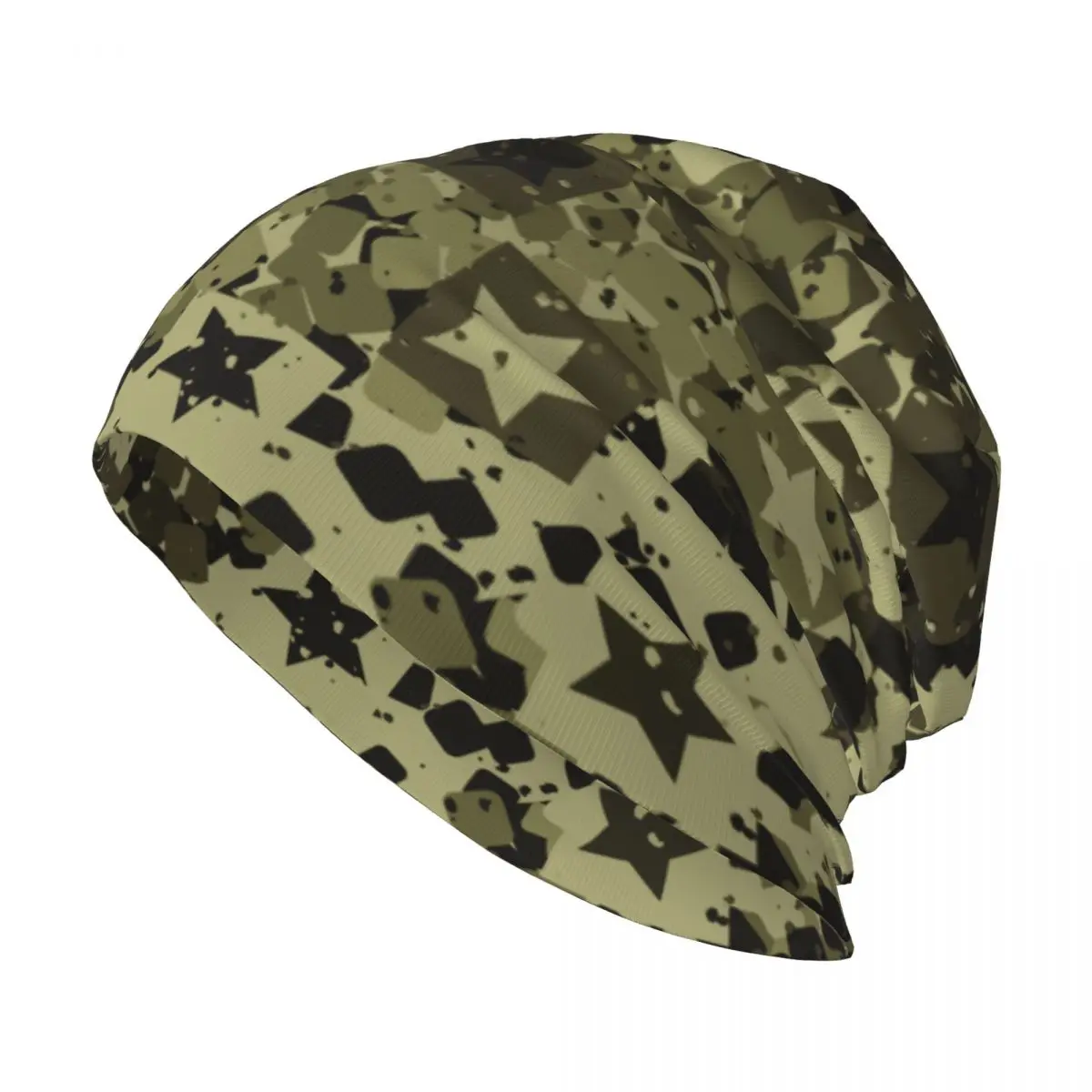 Jungle Camouflage Stars Cap Army Camo Goth Autumn Winter Street Skullies Beanies Hat Spring Warm Dual-use Bonnet Knitted Hat
