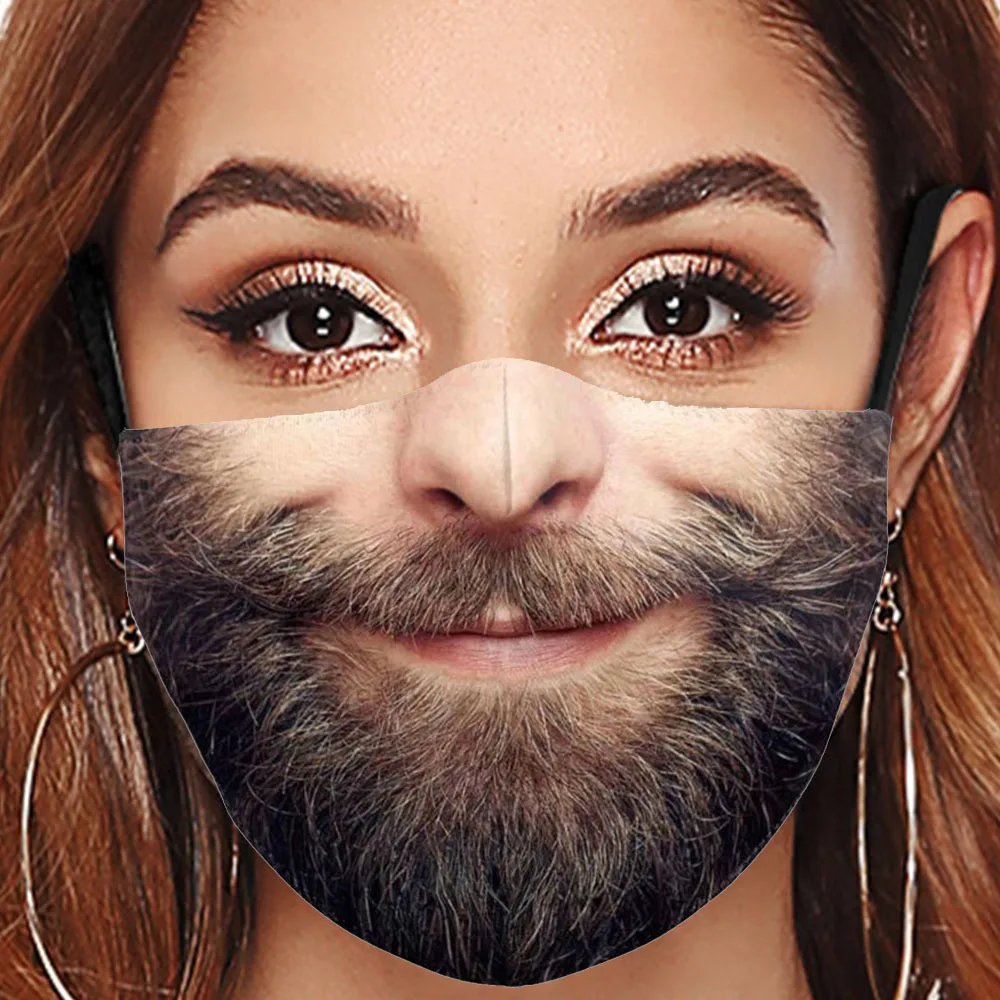 

Горячая забавная большая борода удивленный рот косплей для женщин мужчин брикет лица уличные пятна дышащая маска для взрослых на Хэллоуин
