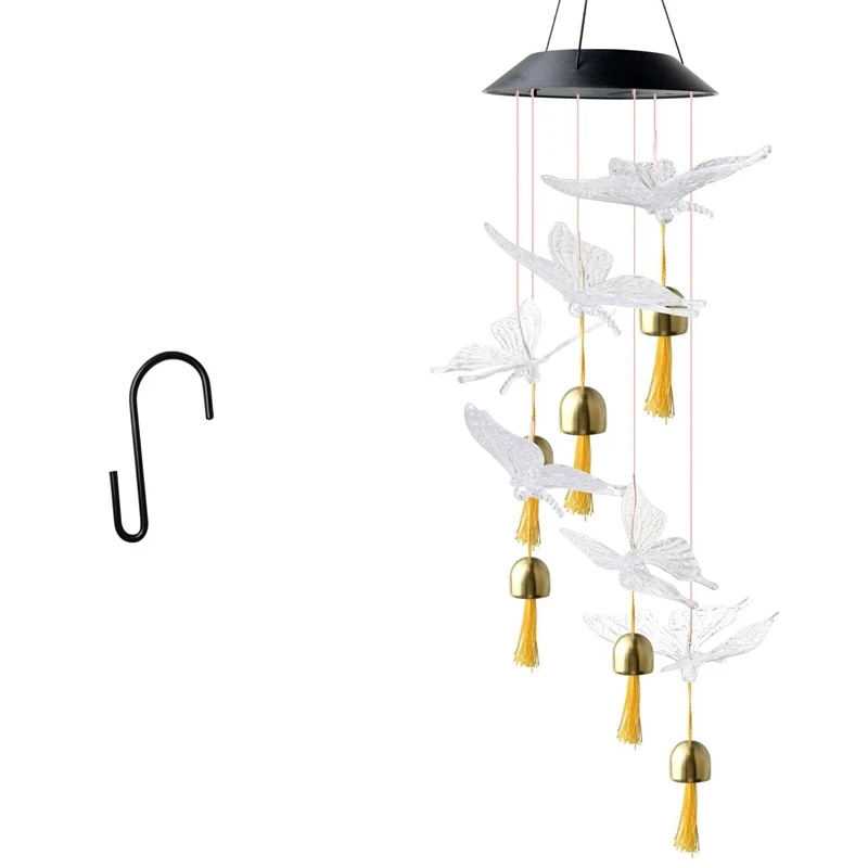 

Solar Wind Chimes Light,Wind Chimes Decor Garden Light Outdoor Waterproof For Garden Yard Decor