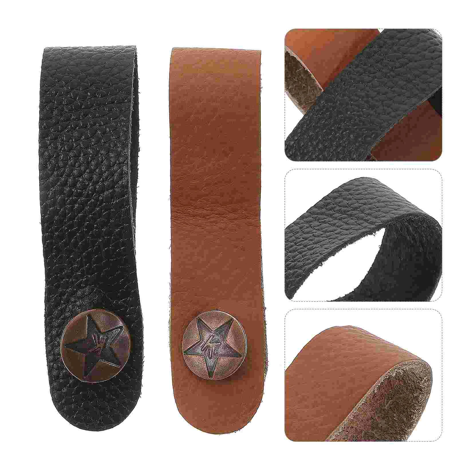 

2 Pcs Guitar Straps Black Tie Guitar Strap Button Ukulele Strap Button Guitar Strap Tie Guitar Headstock Strap Tie Brown Tie