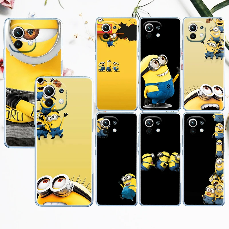 

Anime Movie Minions Cute Phone Case For Xiaomi Mi 12T 12S 12X 12 11 11T 11i 10T 10 Pro Lite Ultra 5G Transparent Soft Cover