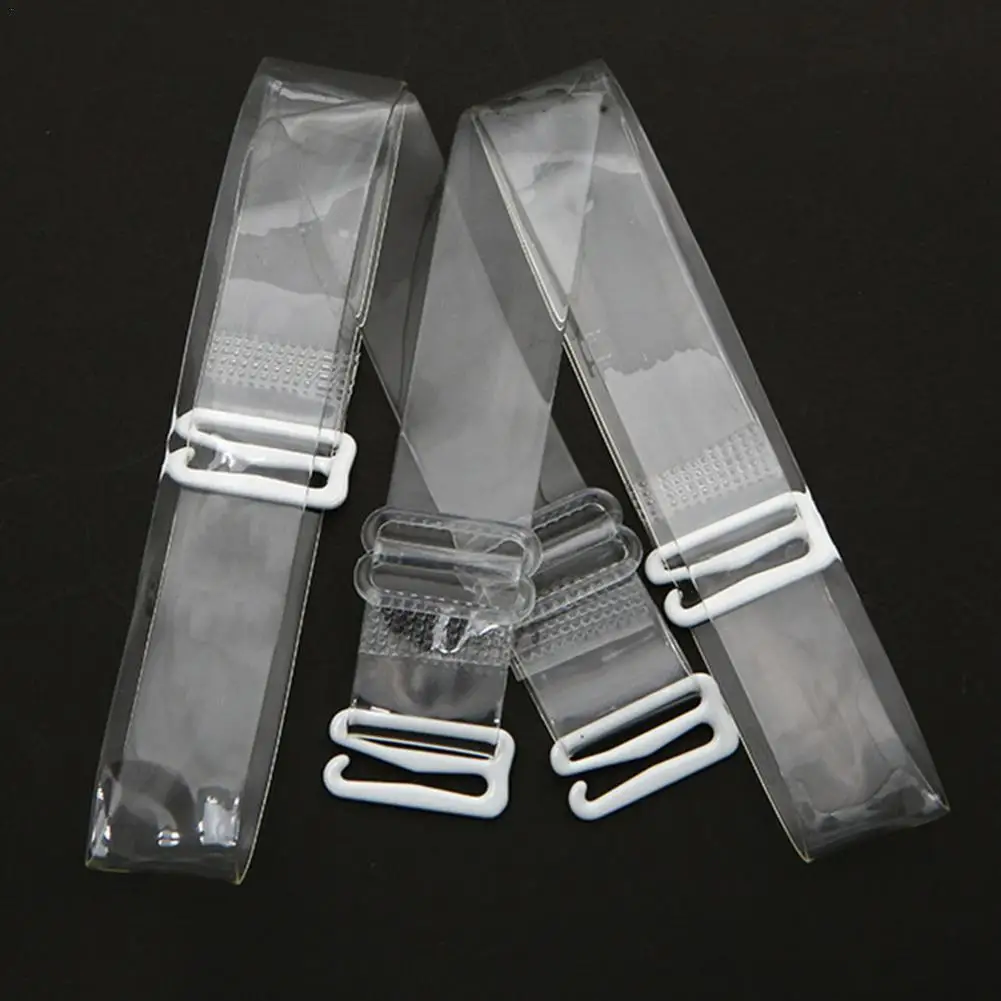 

3 Pairs Invisible Bra Strap Plastic Buckle Bra Straps Belt Women's Elastic Transparent Silicone Adjustable Invisible Intimates
