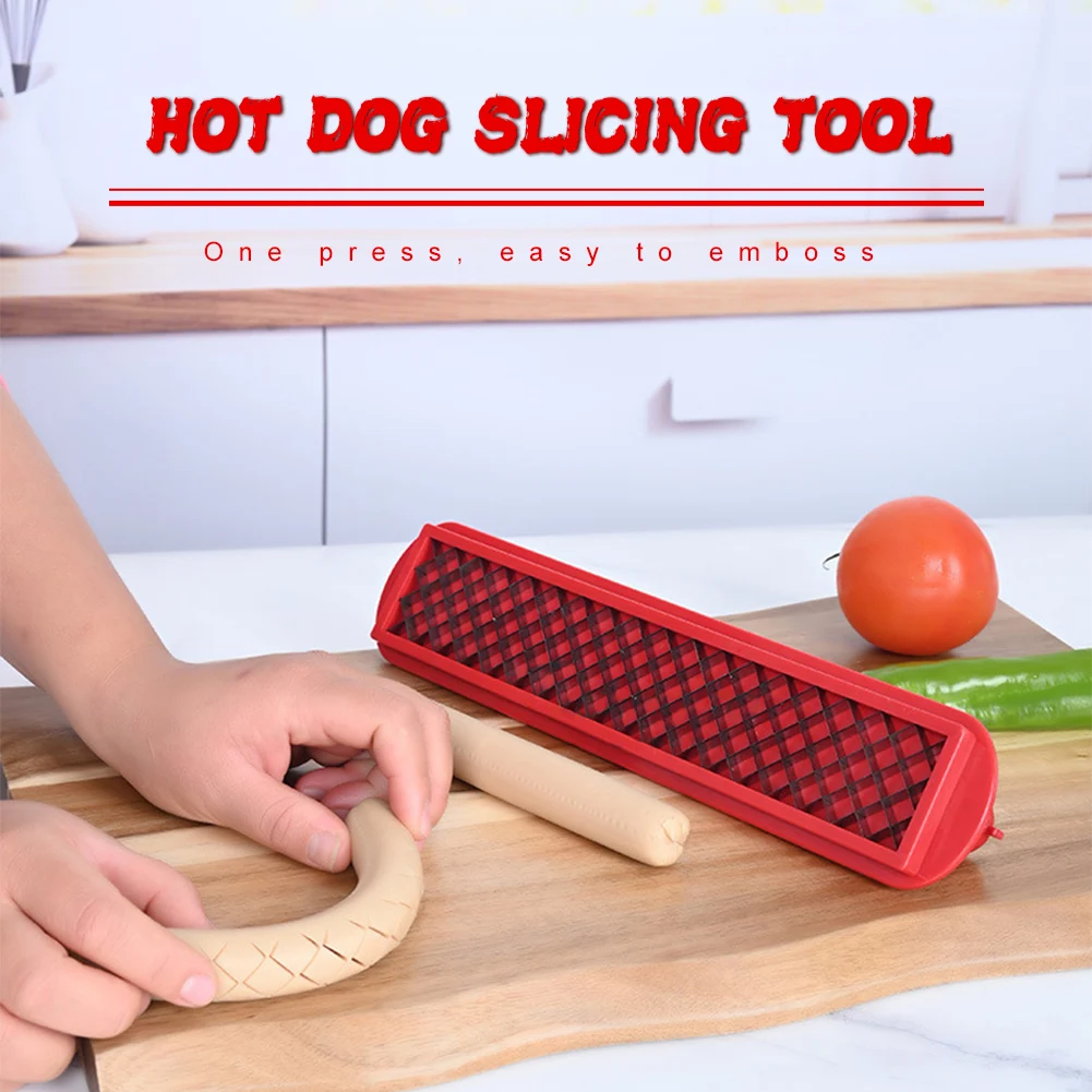 

Hot Dog Slicing Tool Hot Dog Cutter Slicer For Barbecue Kitchen BBQ Tools Hot Dog Cutter Sausage Ham Cut Pattern Cutter Gadget
