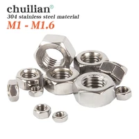 10000pcs metric 304 stainless steel hex hexagon nut din934 m1 m1 2 m1 4 m1 6 screw wholesale nuts
