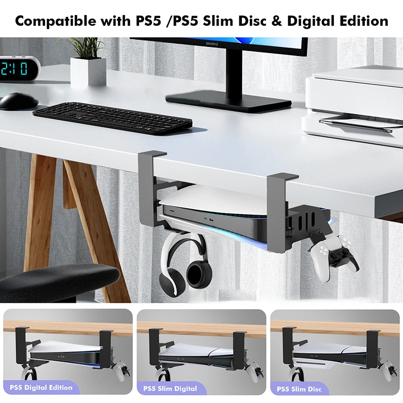 Подвесной держатель под стол для PS5 и Slim