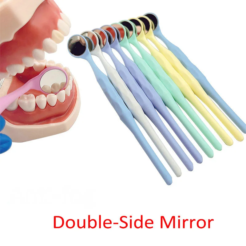 Espejos bucales de doble cara para superficie frontal, espejo prémium para examen Dental, Autoclavable, 10 unids/lote