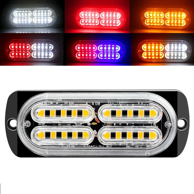 

20 LED Emergency Lights for Trucks Police Strobe Lights for Cars Grille Flashing Break Down Warning Lamp Side Light Trailer SUV