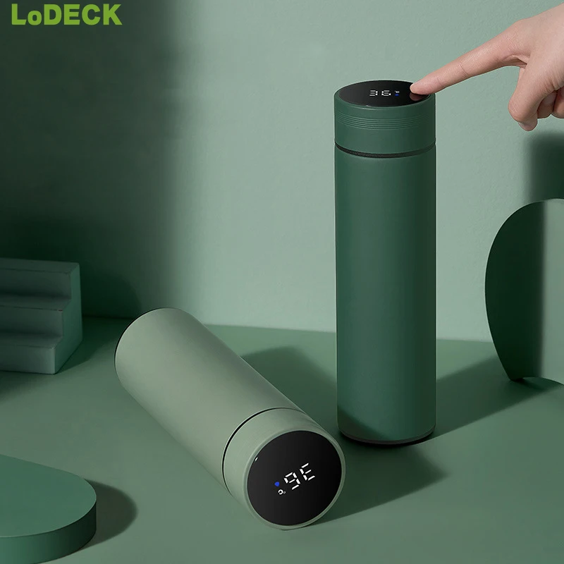 

Insulated Vacuum Flasks Coffee Cup Milk Mug Intelligent Stainless Steel Thermos Smart Temperature Display Leakproof Water Bottle