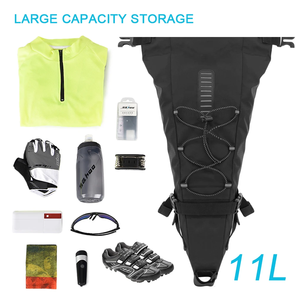 Водонепроницаемая Велосумка SAHOO светоотражающая сумка на заднее сиденье для