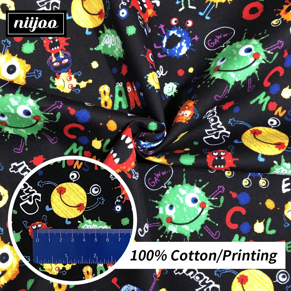 

100% Cotton Twill DIY Handmade Patchwork Stitching Baby Clothing Sheets,bedding,quilts,various Home Decorations,halloween Fabric