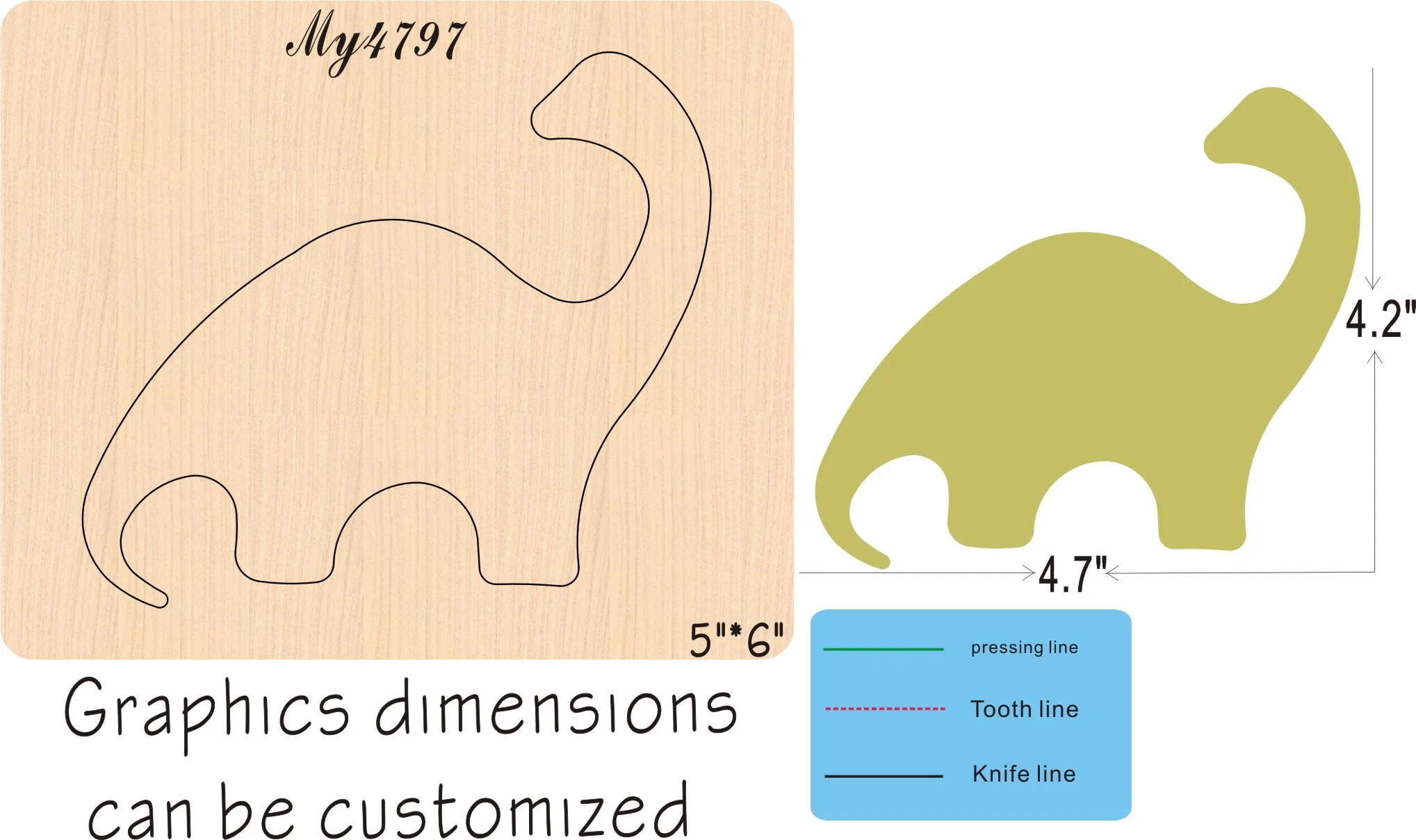

MY4797 cutter die cutting is compatible with most machines.