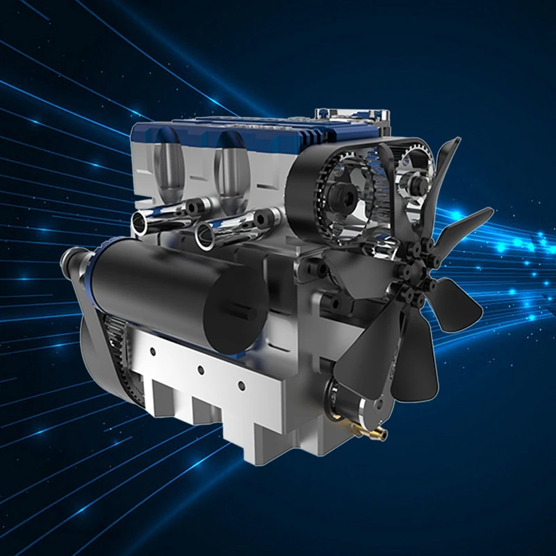 

4-тактный двухцилиндровый двигатель TOYAN X-Power 7 куб. См с водяным охлаждением, метаноловый двигатель для модели автомобиля с дистанционным упр...