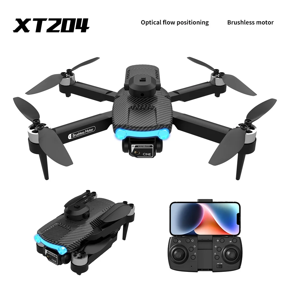 

XT204 Mini RC Drone 4k Profesional HD Camera Obstacle Avoidance Aerial Photography Brushless Optical Flow Foldable Quadcopter