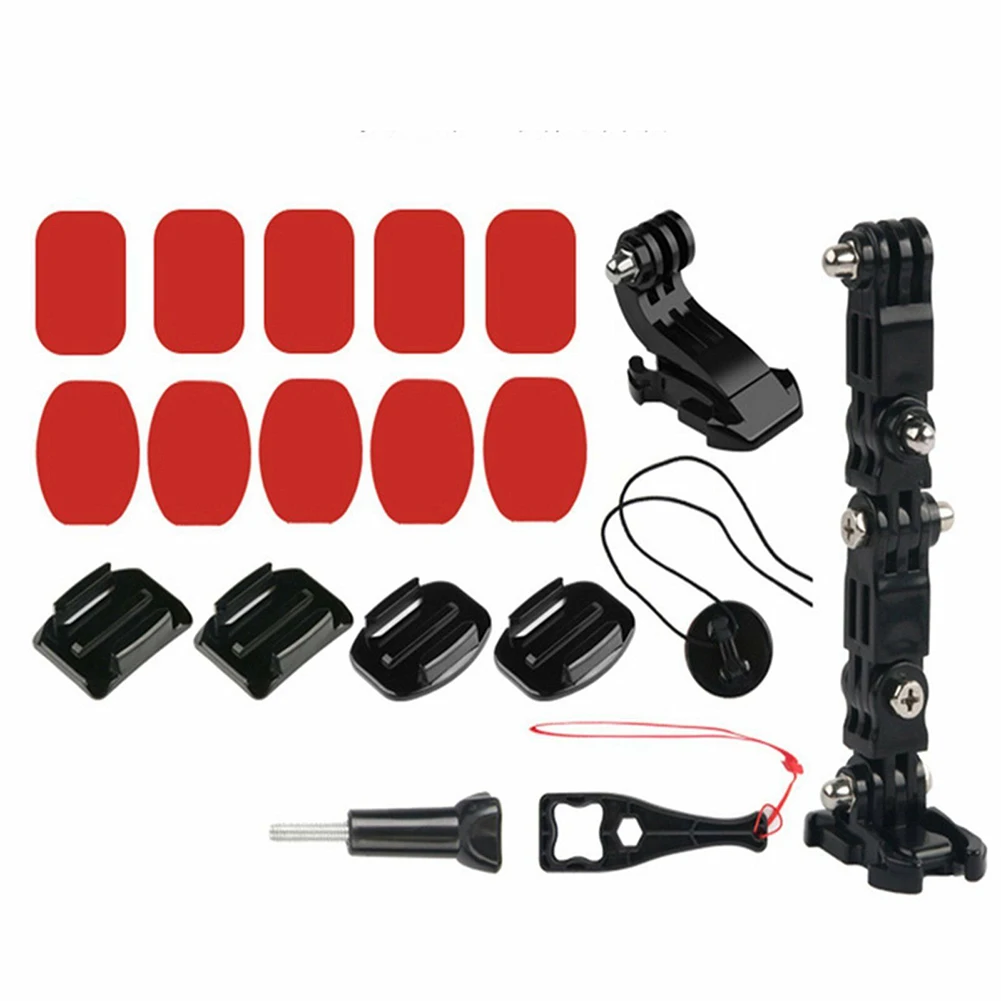 

19 Pcs Camera Bracket Set Travel Chin Mount Anti Slip Screws Holder Buckle Durable Front Base Motorcycle Helmet Hero6
