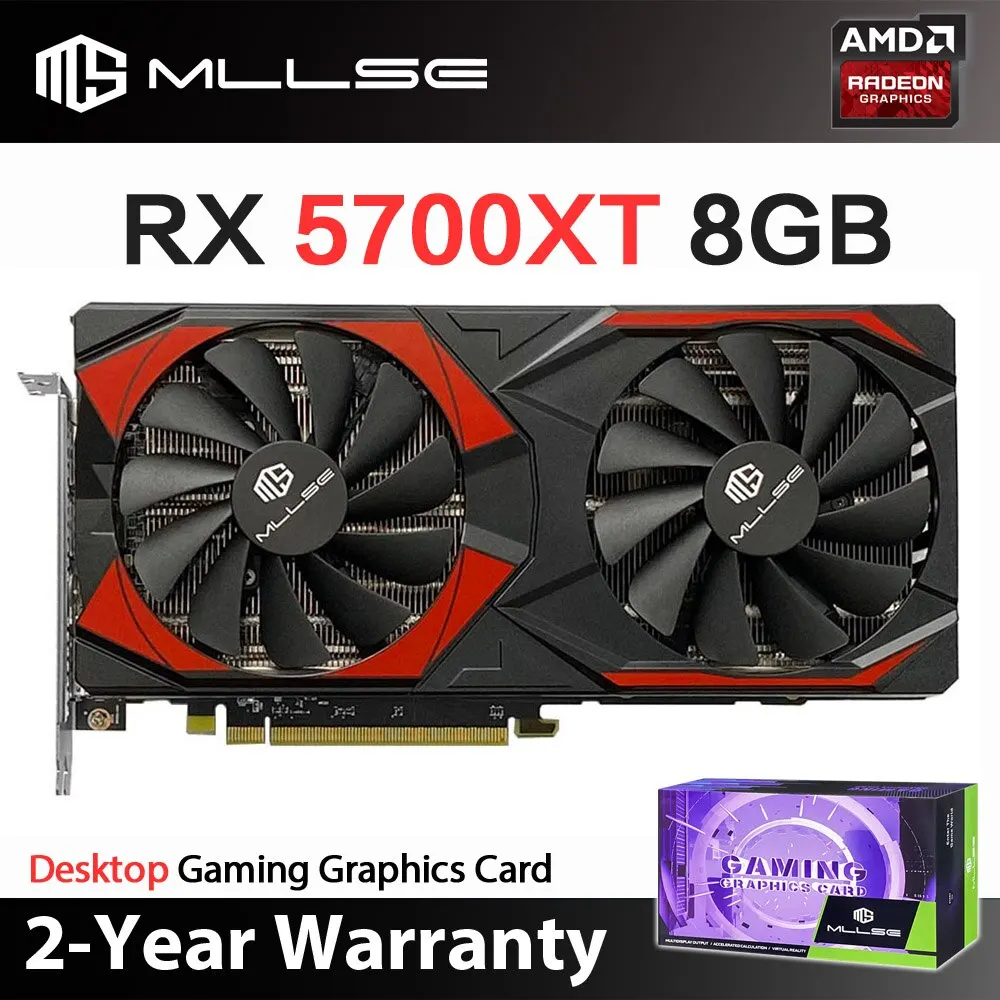 Видеокарта MLLSE AMD RX 5700 XT 8 Гб GDDR6 256Bit PCI-E 4,0 × 16 6 + 8Pin Radeon GPU Rx 5700XT игровая видеокарта Placa De Video
