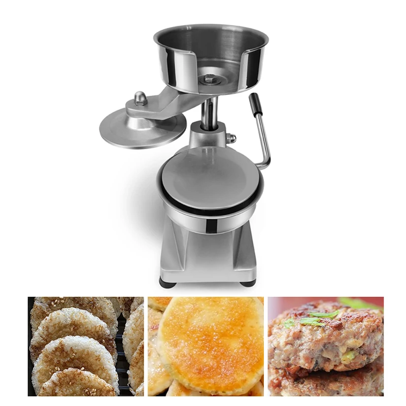

Commercial Stainless Steel Manual Round Meat Shaping Kitchen Machine Home Forming Burger Patty Maker Hamburger Press 100mm