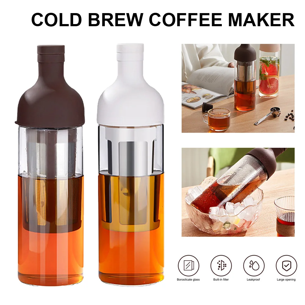 

1000ml Espresso Coffee Maker Stainless Steel Cold Brew Coffee Pot Glass Carafe with Filter Carafe Coffee Maker Kitchen Tools