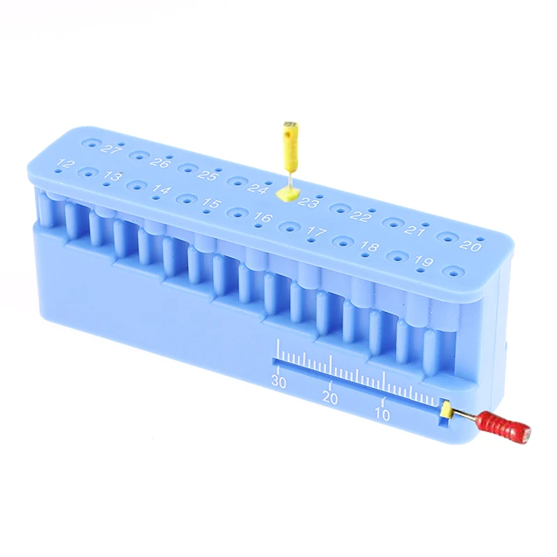 

Пластиковый стоматологический мини-эндододонтический блок для измерения Эндодонтических элементов, стоматологический инструмент, линейка, инструмент для ротовой полости, синий