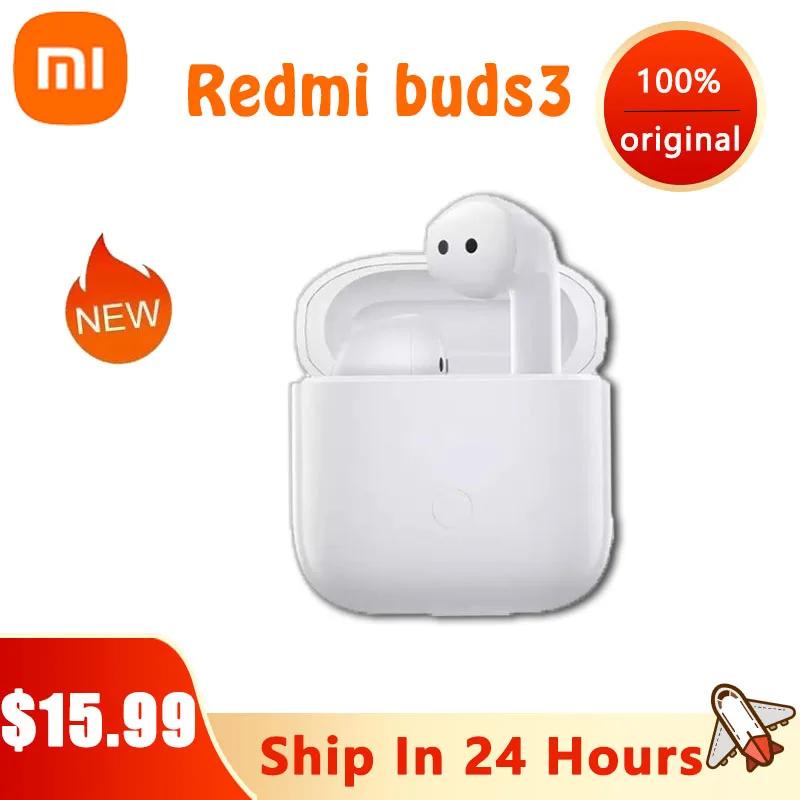 

Original Xiaomi Redmi Buds 3 Earphone Bluetooth Microphone Earbuds Noise Cancellation Headset Compatible Half Ear Battery Cable