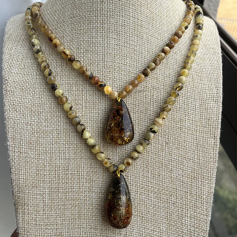 6 5 мм 100% оригинальный янтарный кулон ожерелье подарок натуральный камень круглые