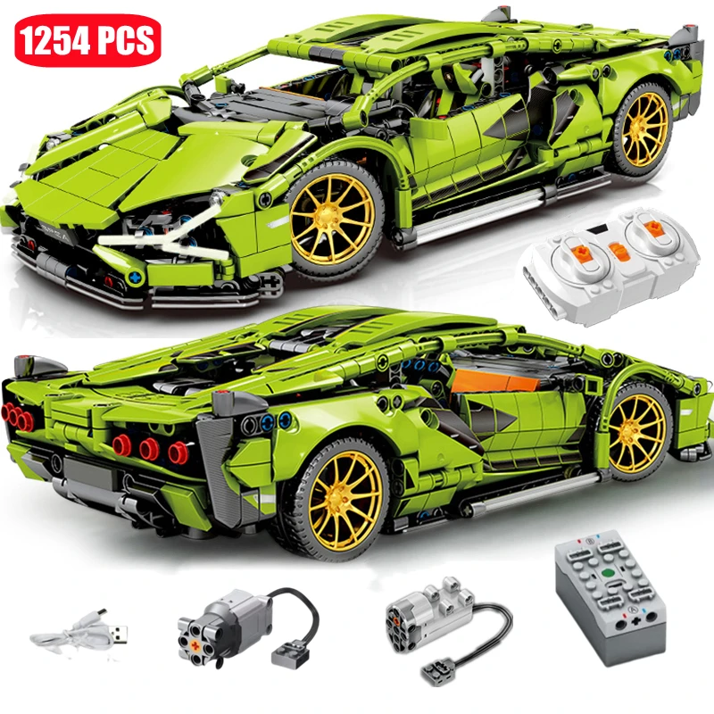 

Technical Expert RC Sports Car Building Blocks Model City Super Racing Vehicle MOC Bricks Education Toy Birthday Gifts For Boys