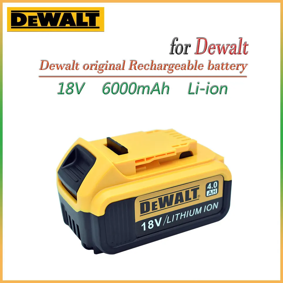 

Dewalt Original 18V 3.0Ah/4.0Ah/5.0Ah/6.0Ah Electric tools Li-Ion Battery Compatible with dewalt DCB200 DCB205 DCB201 DCB203