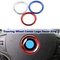 car steering wheel decor ring steering wheel logo circle trim sticker for bmw 1 3 4 5 7 series m3 gt5 x5 interior accessories