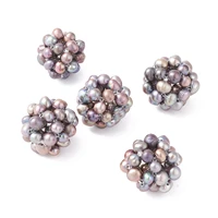 10pcs natural cultured freshwater pearl beads handmade cluster pearls balls charms for diy earrings necklace jewelry making