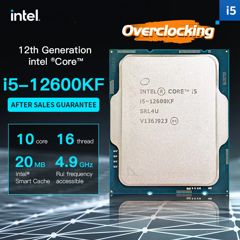 Процессор Intel Core i5-12600KF NEW i5 12600KF 3,4 ГГц 10-ядерный 16-поточный процессор 10nm L3 = 20M 125W LGA 1700 - комплектующие для пк