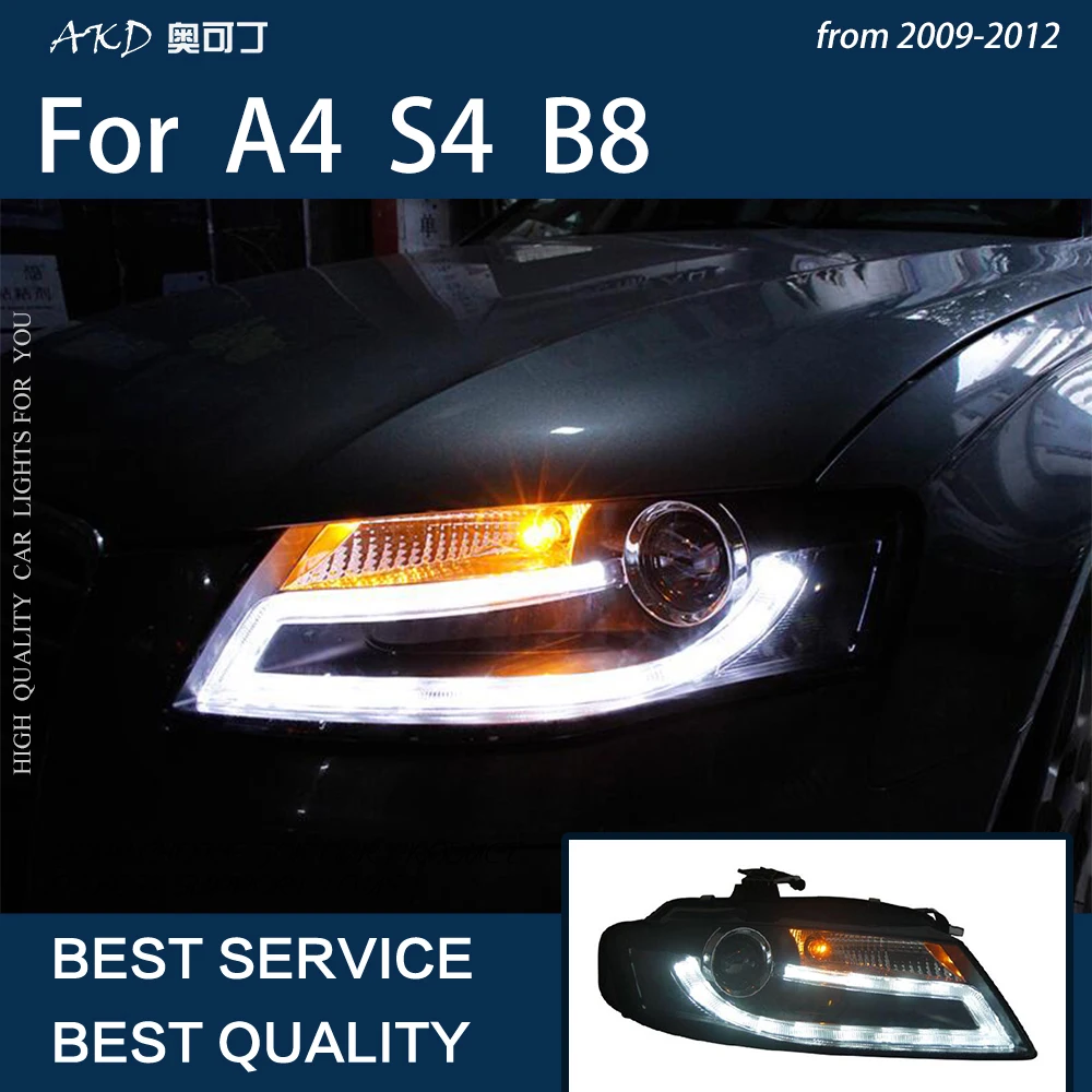 

Car Lights For Audi A4 B8 2009-2012 A4L S4 RS4 LED Auto Headlight Assembly Upgrade Bicofal Lens Xenon Tool Accessories