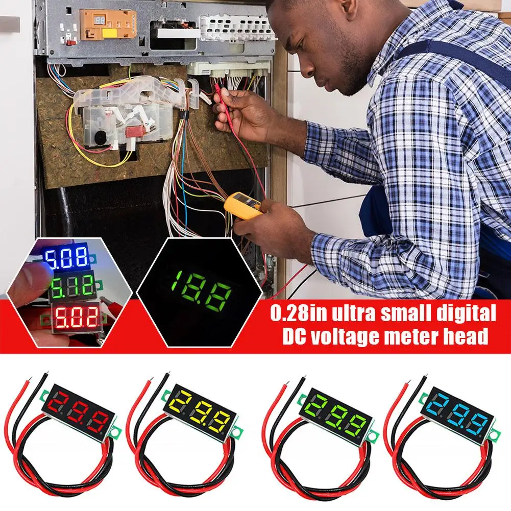 Цифровой мини-вольтметр 2 провода 5-40 в