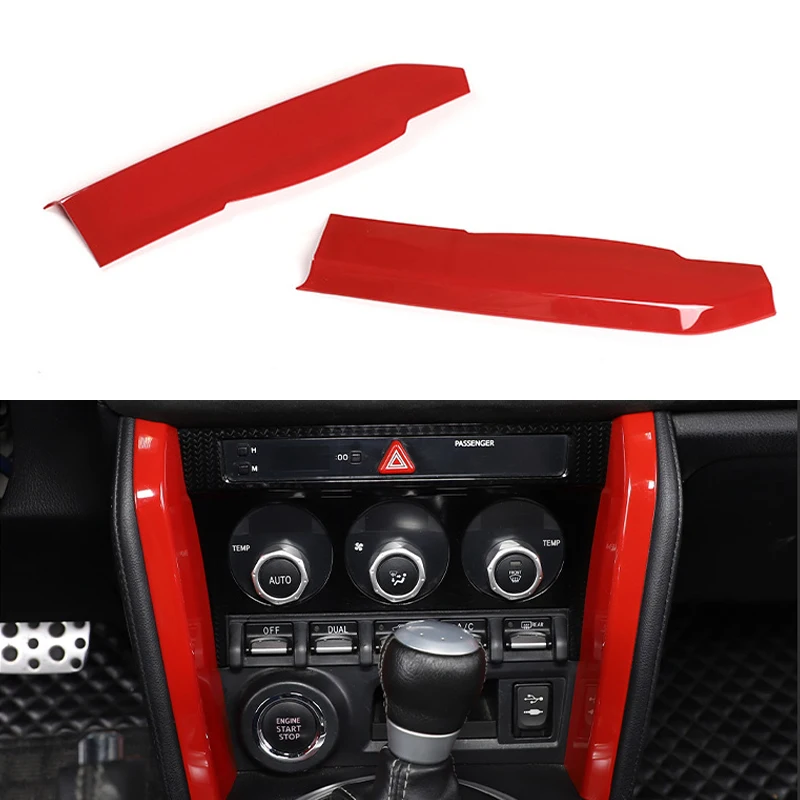 

Внутреннее центральное управление автомобиля, Боковая Отделка, крышка, декоративный молдинг, красный АБС, подходит для Toyota 86 Scion FR-S Subaru BRZ ...
