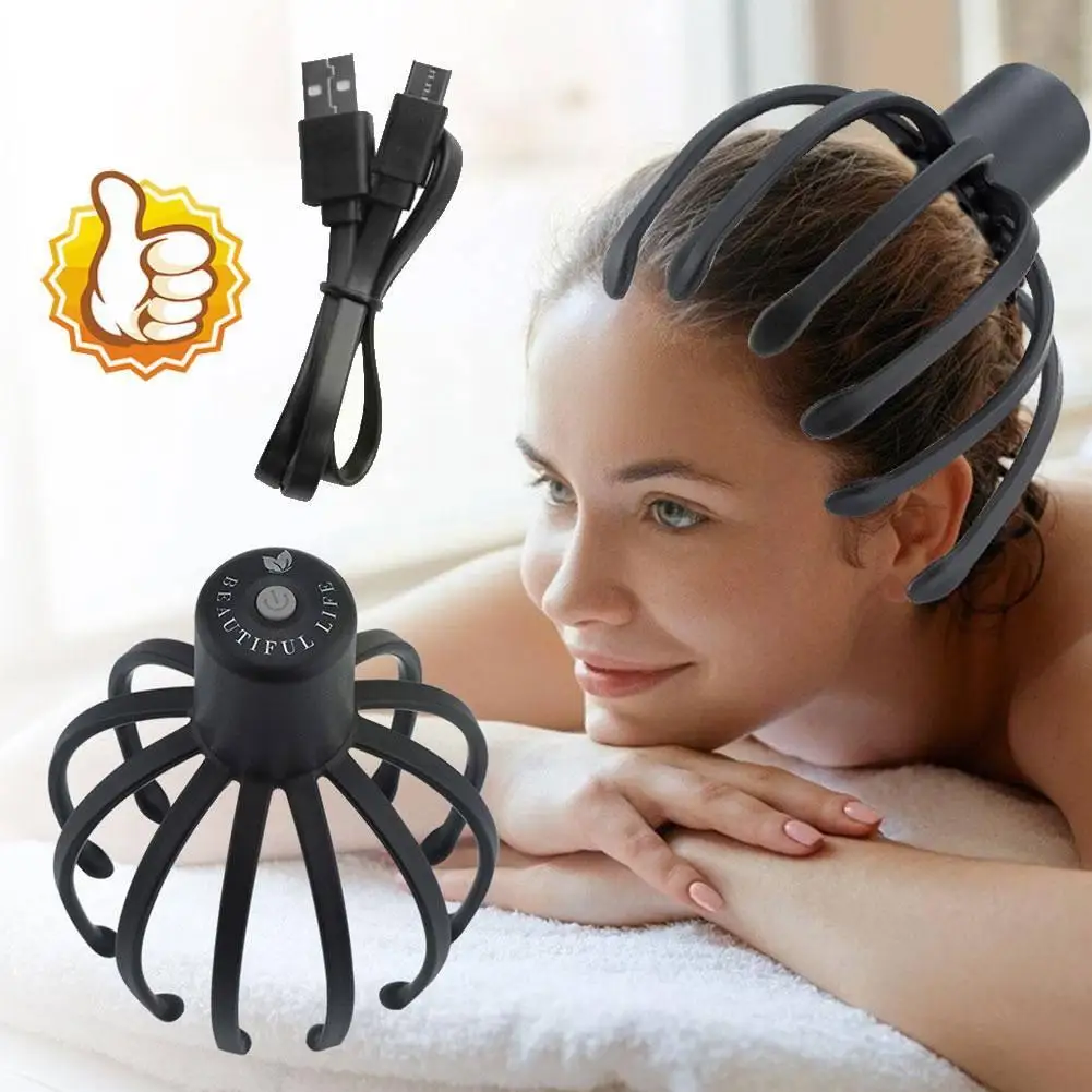 

New Electric Octopus Claw Scalp Massager Stress Relief And Fatigue Therapeutic Head Scratcher Stress Relief Health Care Hea W2O0