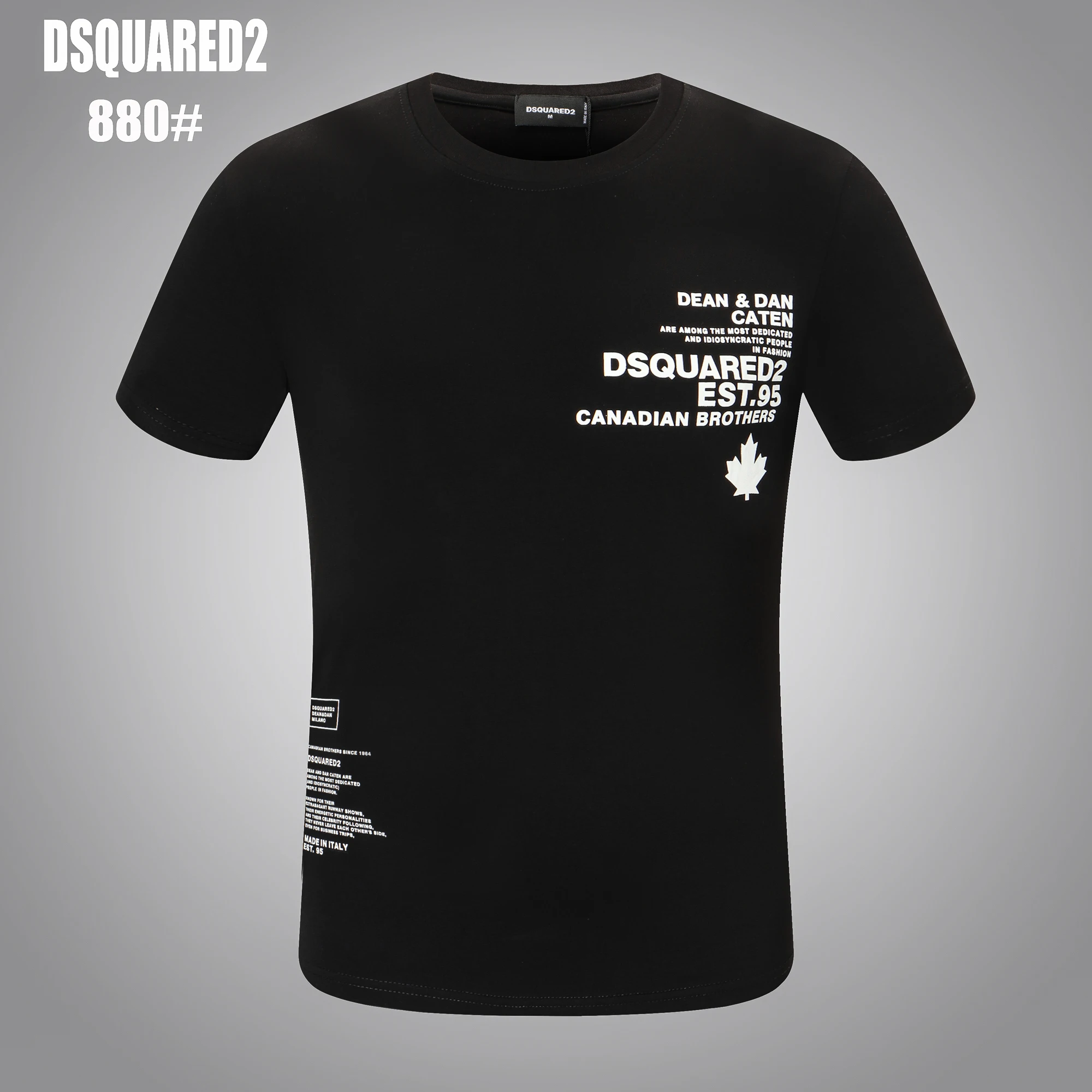 

2021 New Italian Fashion Brand Dsquared2 Men's Advanced Printing Short-Sleeved T-Shirt 880