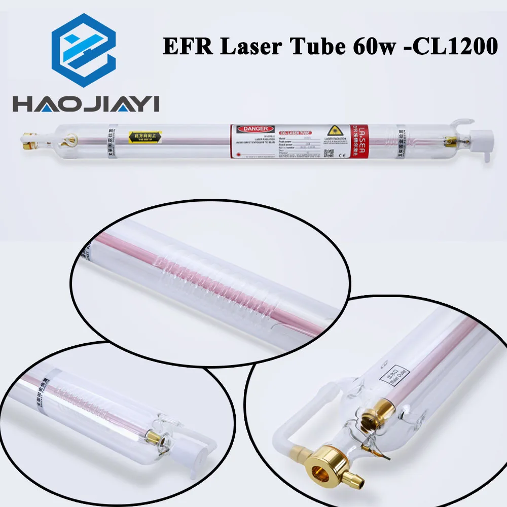 

HAOJIAYI EFR 1200CL 60W Co2 лазерная стеклянная трубка для Co2 лазерной лампы