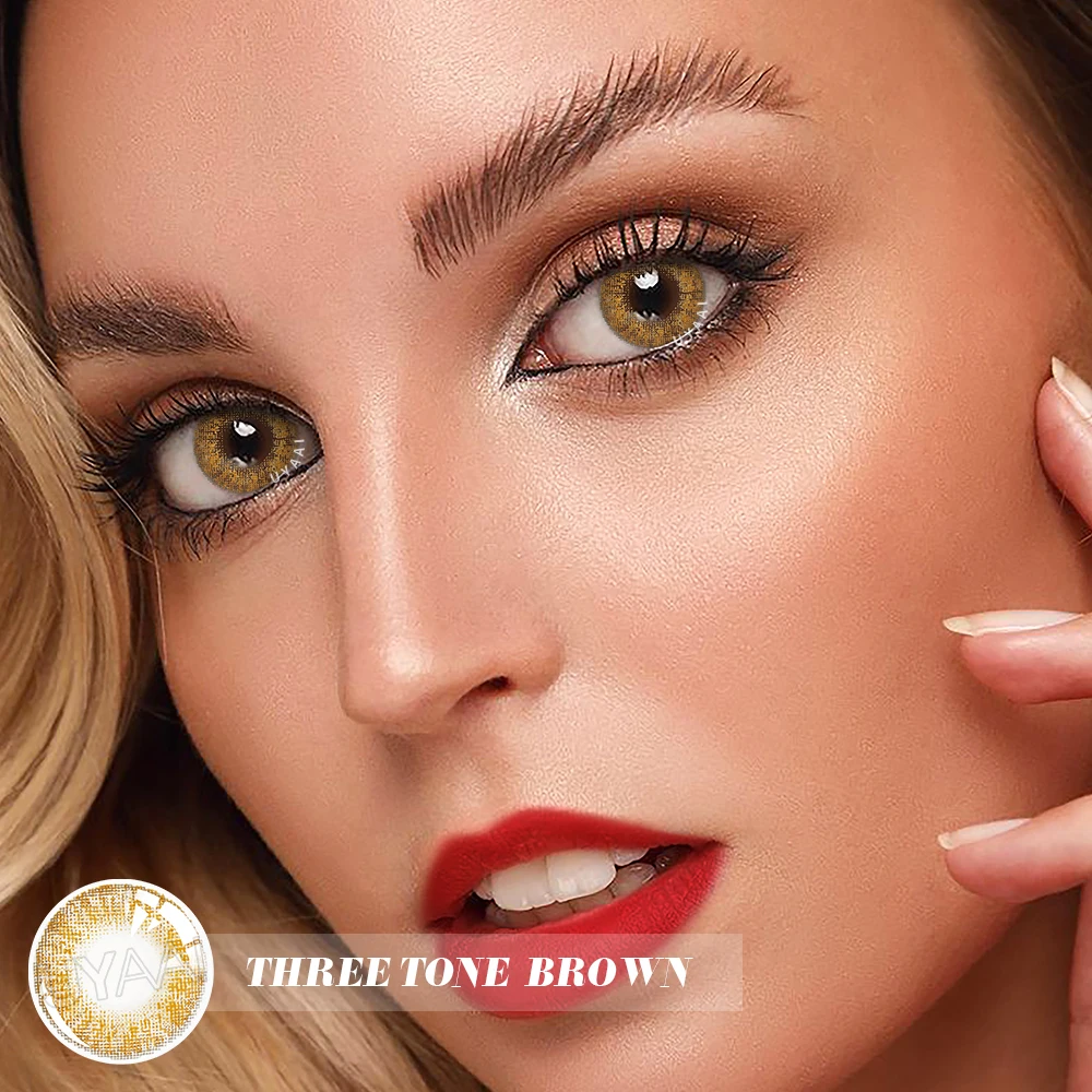 irislens official 1pair2pcs color contact lenses blue three tone series turquoise fashion eye contacts with color wholesale free global shipping