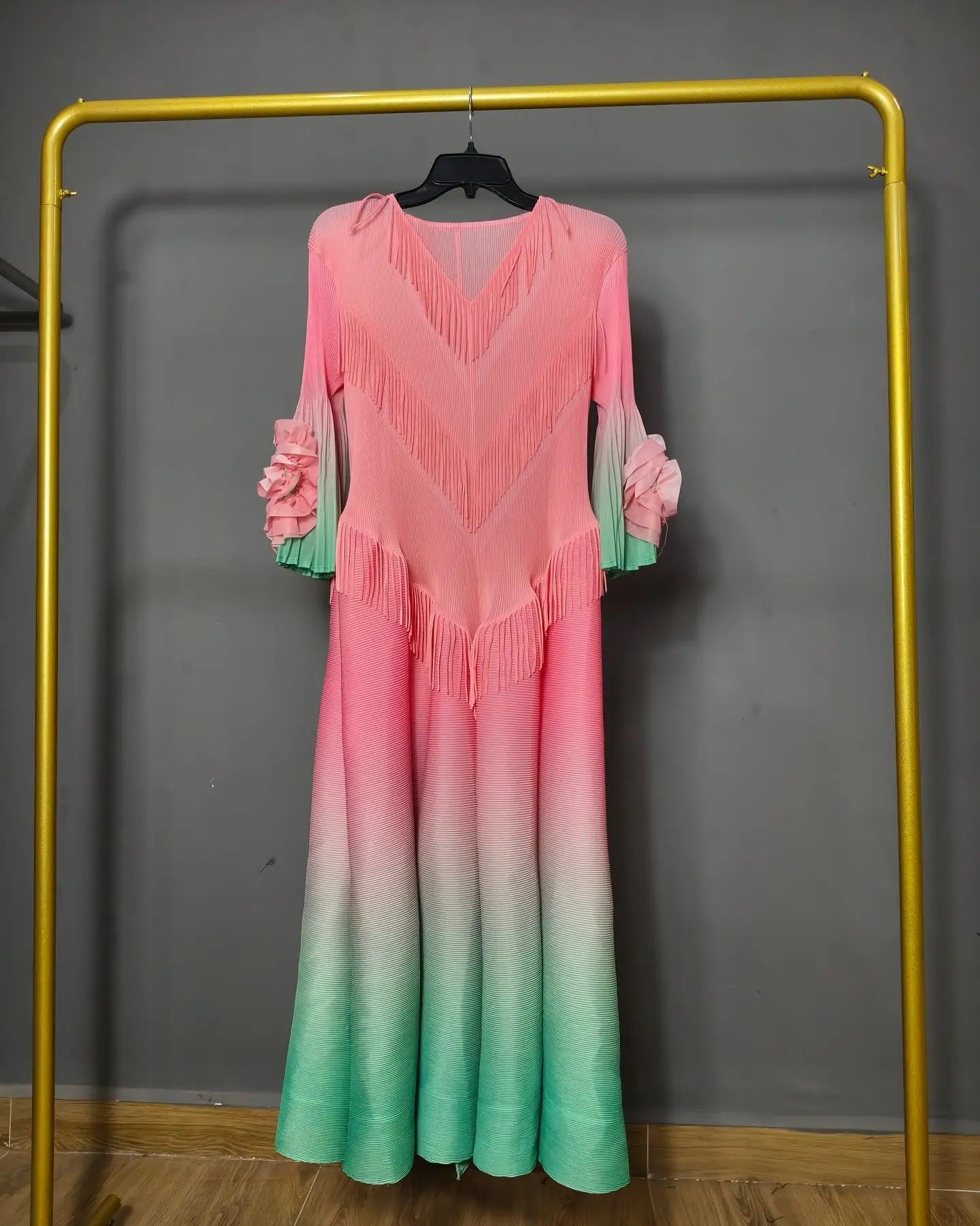 Женское плиссированное платье миаке ANLAN роскошные вечерние платья-трапеции с