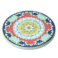 hot sale coaster print pattern non slip ceramic heat resistant table mat for kitchen