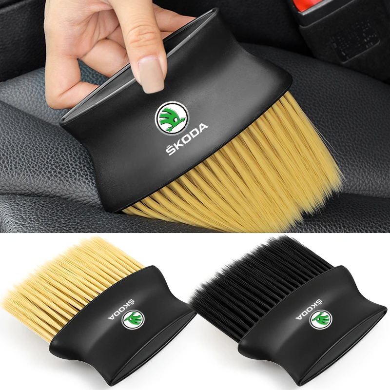 

Car Cleaning Brush Dashboard Air Outlet Dust Brush For Skoda Octavia MK2 MK1 2 3 A5 A7 A8 Fabia Karoq Superb Rapid Kamiq Scala