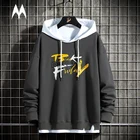 Толстовка мужская составного кроя, с круглым вырезом и надписью