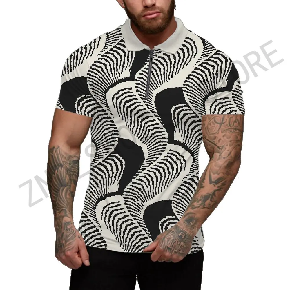 

Premium Polo Shirt Men's Clothing Breathable Shirts Designer Tie Dye Golf Wear Zebra Print Shirt Short Sleeve Tee T-shirts Sweat