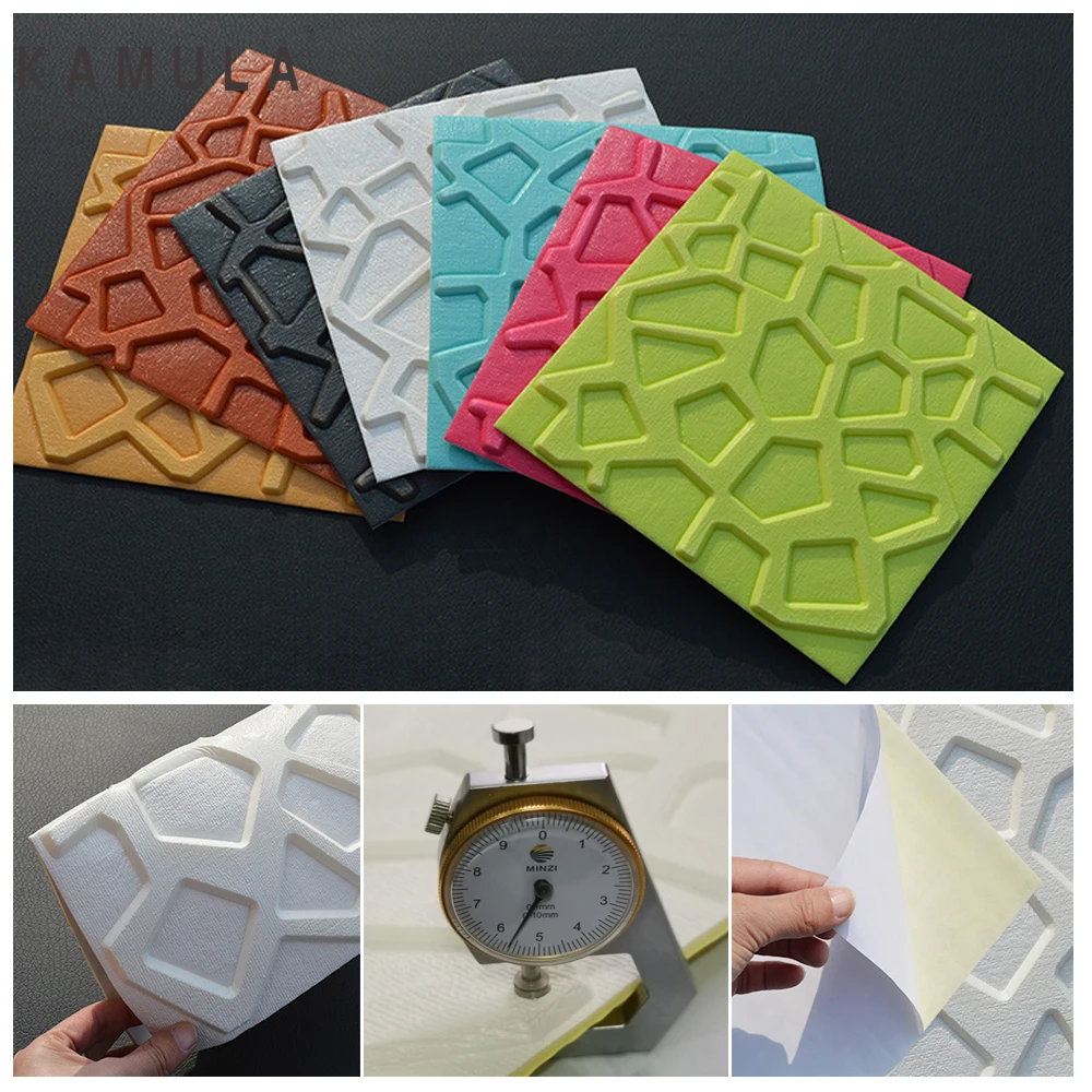 

30*30CM 3D Foam Wall Panel Decorative Stickers Home Bedroom Living Room Bathroom Children TV Creative Waterproof Wallpaper