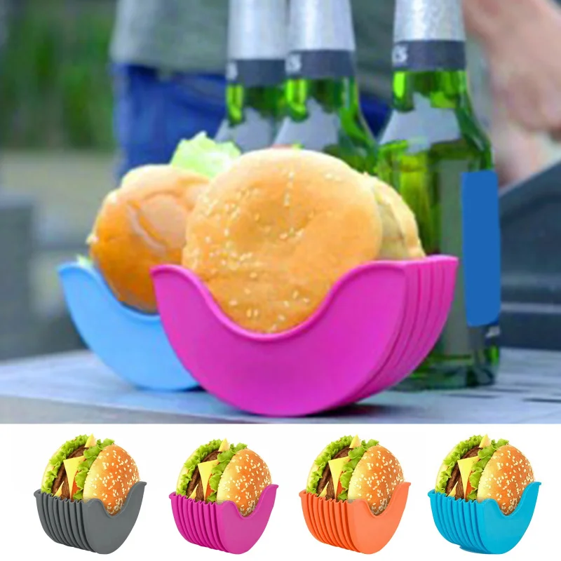 Держатели для бургеров силиконовый гигиенический многоразовый держатель