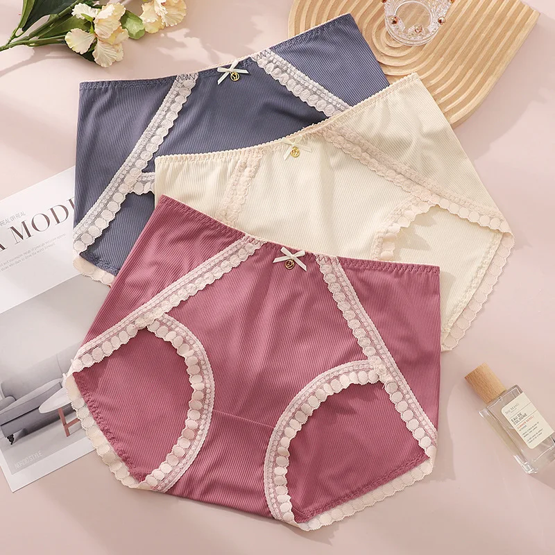 

8Pcs Briefs for Women sexy silk woman panties Solid seamless underpants cpanties for women modal underwear girl knickers panty