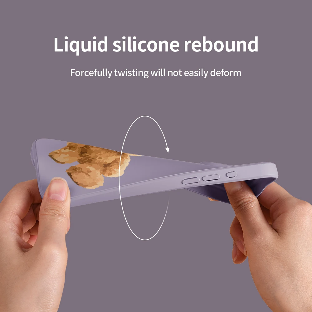 Мягкий силиконовый чехол для телефона Teddy Bear IPhone 16 15 14 13 12 11 Pro Max 16E SE4 Xr X XS 7 8 Plus