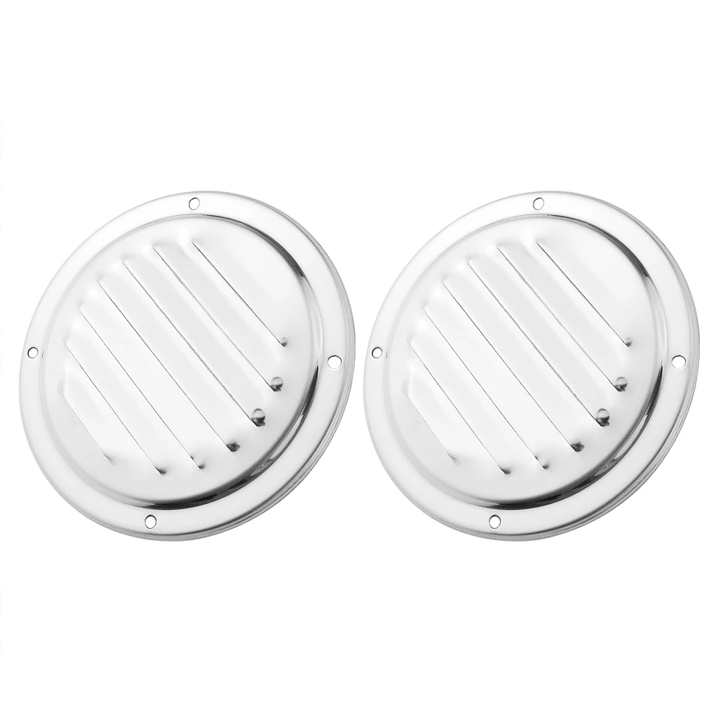 

2PCS Marine Grade Stainless Steel 316 Boat Round Air Vent Louver Vent Grille Ventilation Louvered Ventilator Grill Cover